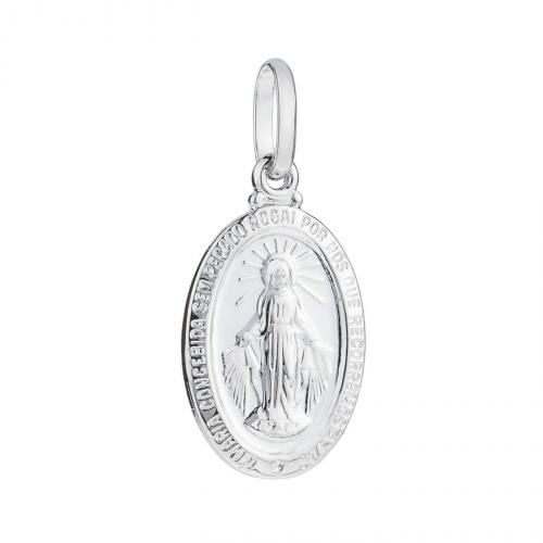 Stříbrná zázračná medailka Panna Maria - 15 mm