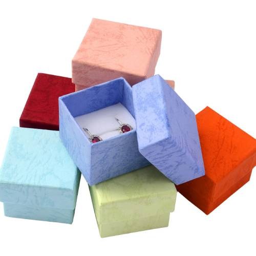 Papírová krabička na šperky - mix barev