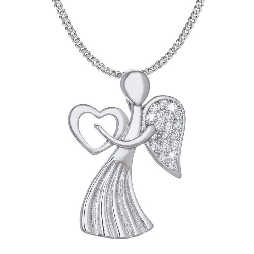 Stříbrný náhrdelník anděl Kamil