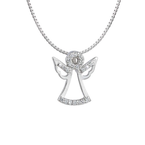 Stříbrný náhrdelník anděl Michal