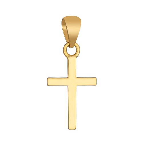 Zlatý přívěšek křížek Ivo – 15 mm