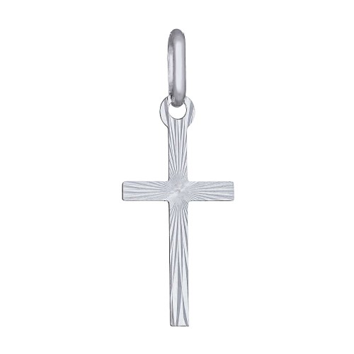 Stříbrný přívěšek křížek rytý – 16 mm