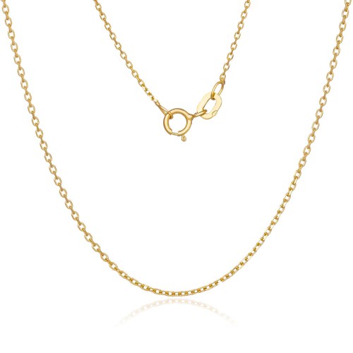 Stříbrný řetízek Ankr pilovaný - pozlacený - 45 cm